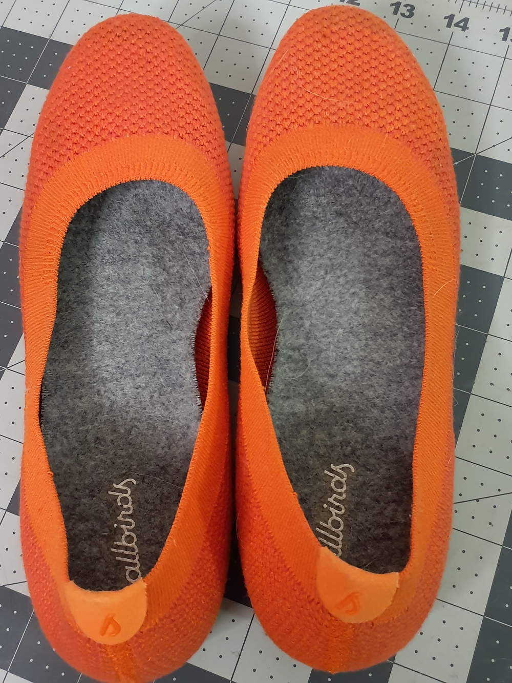 allbirds Orange Women's Knit Slip-On Flats